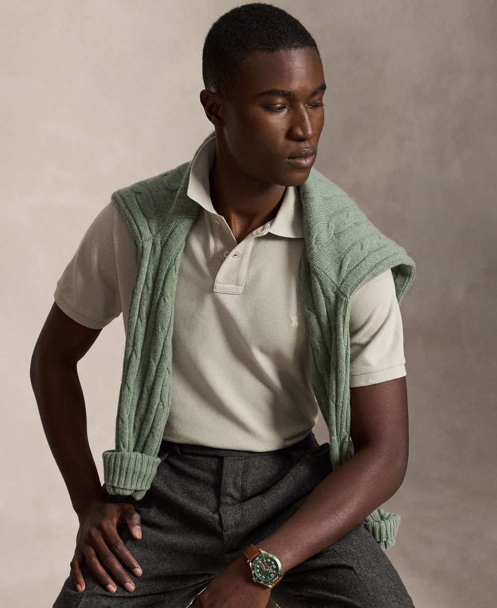 Men's Custom Slim-Fit Mesh Polo Shirt