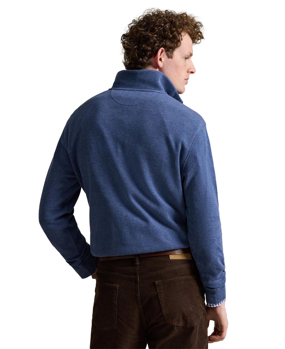 Men's Estate-Rib Cotton Quarter-Zip Sweater