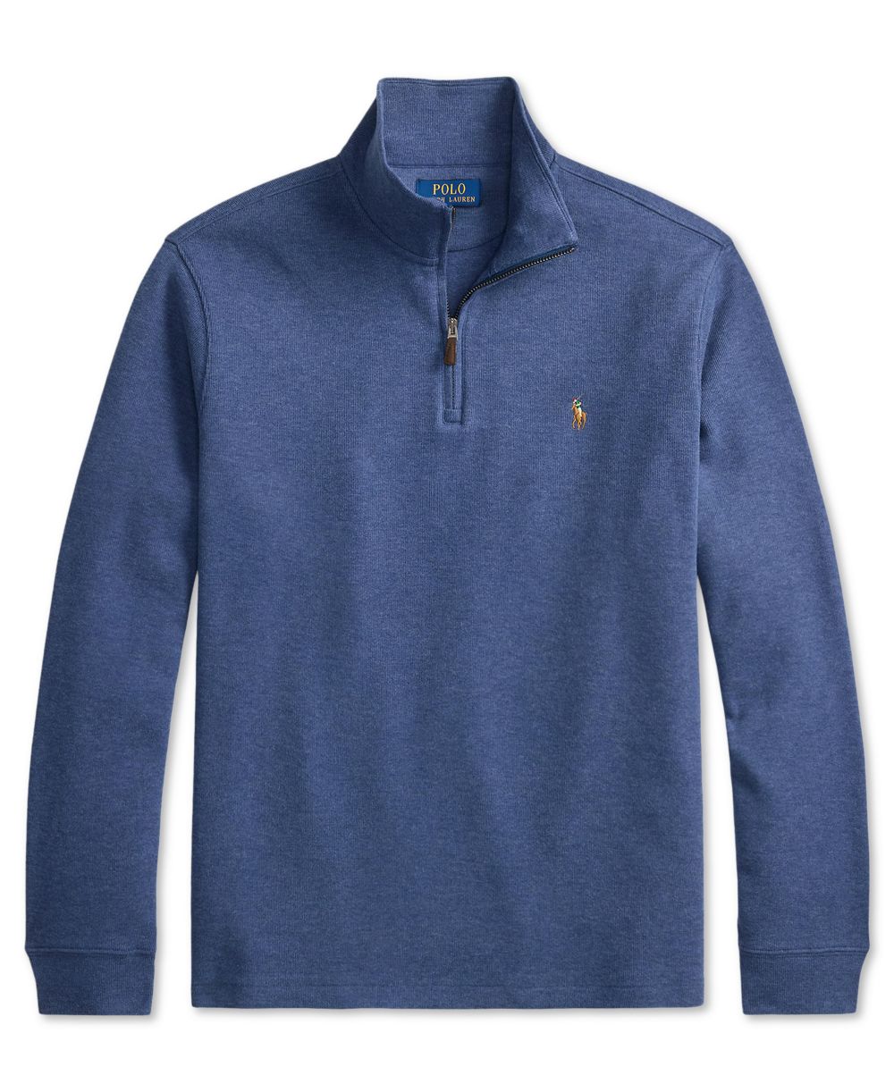 Men's Estate-Rib Cotton Quarter-Zip Sweater