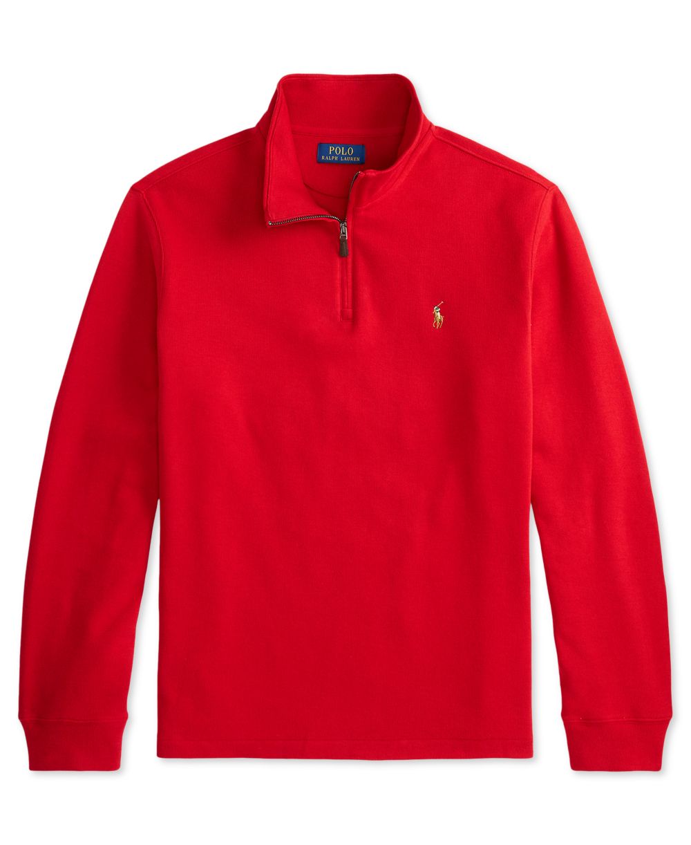 Men's Estate-Rib Cotton Quarter-Zip Sweater