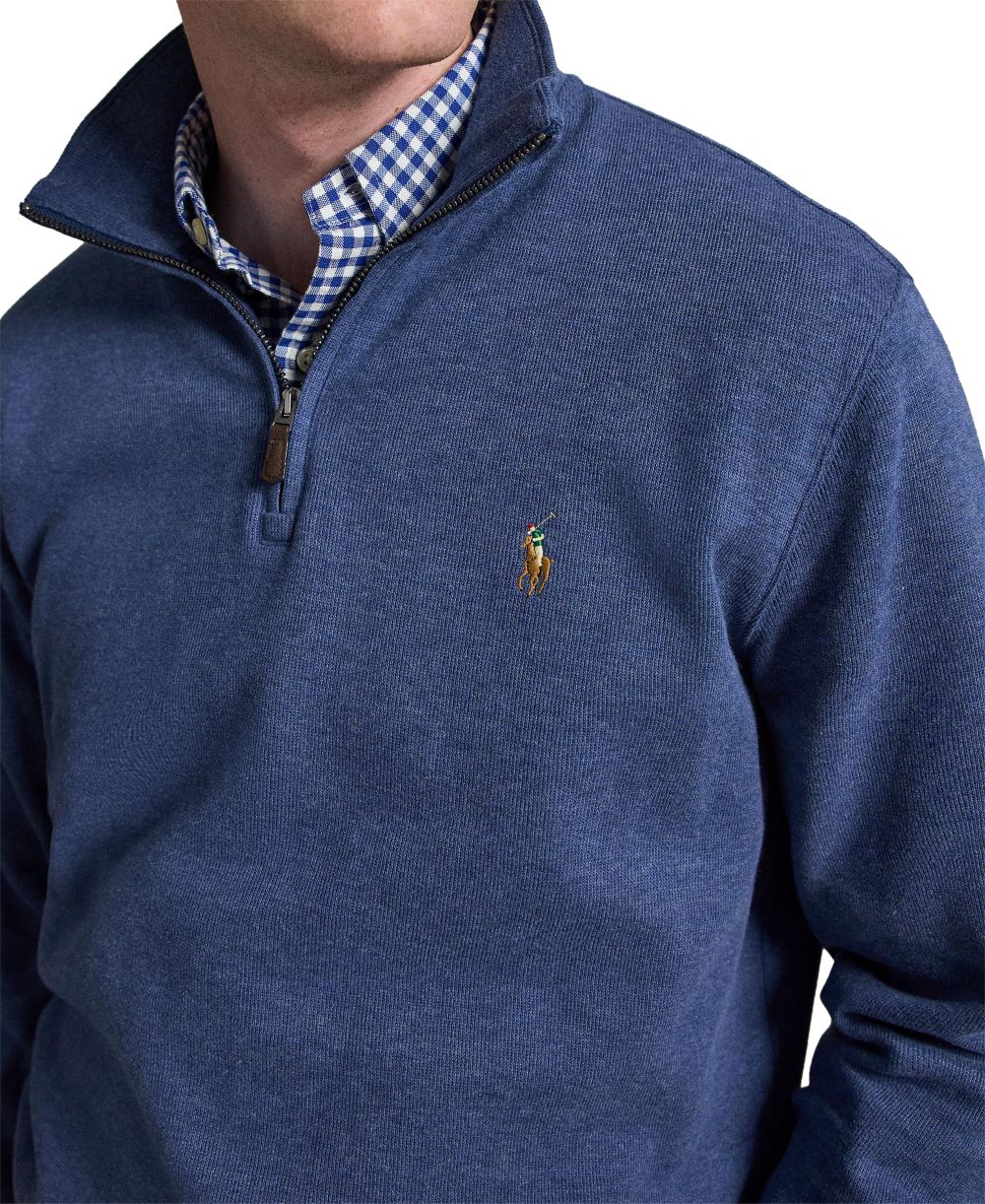 Men's Estate-Rib Cotton Quarter-Zip Sweater