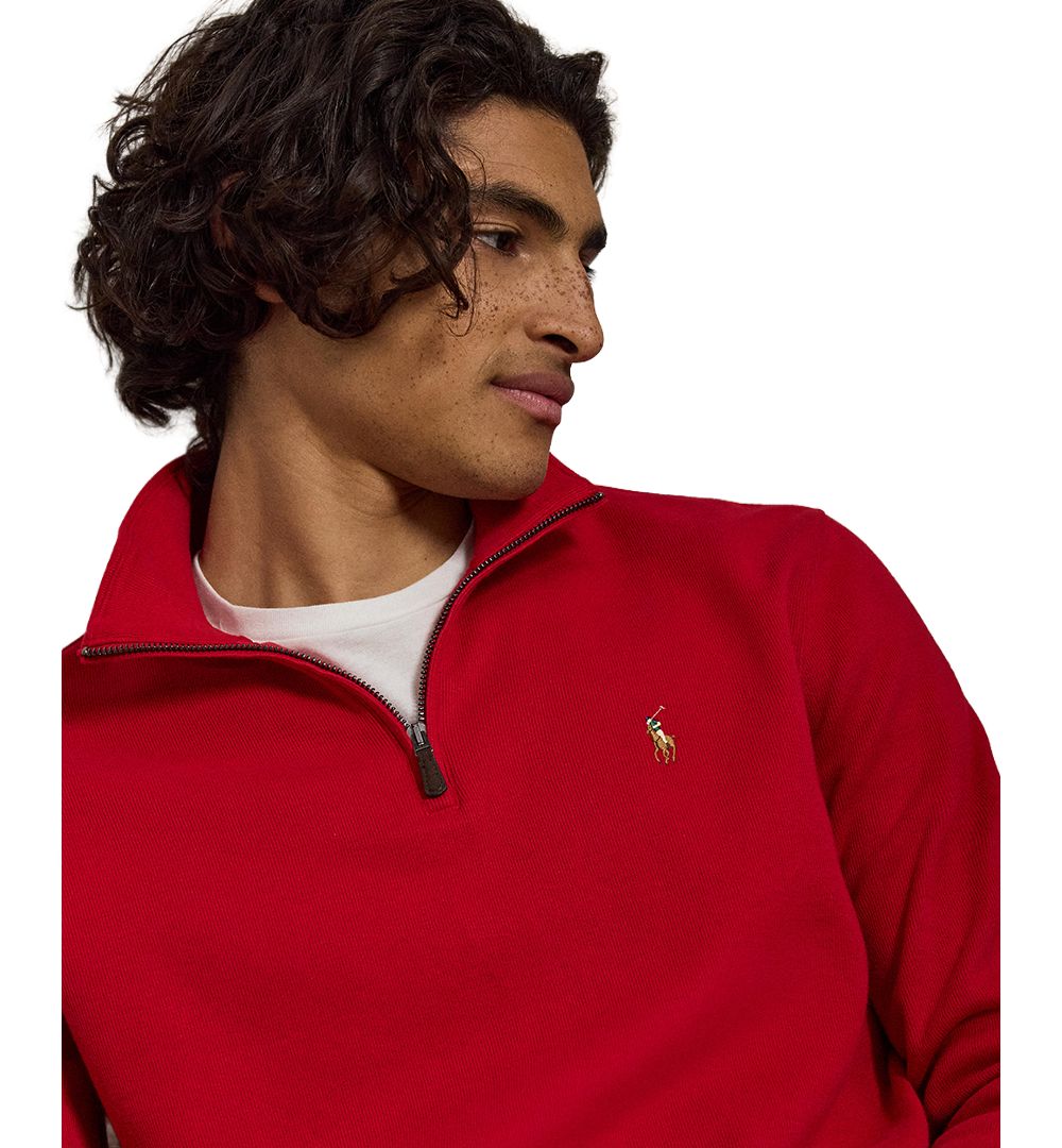 Men's Estate-Rib Cotton Quarter-Zip Sweater
