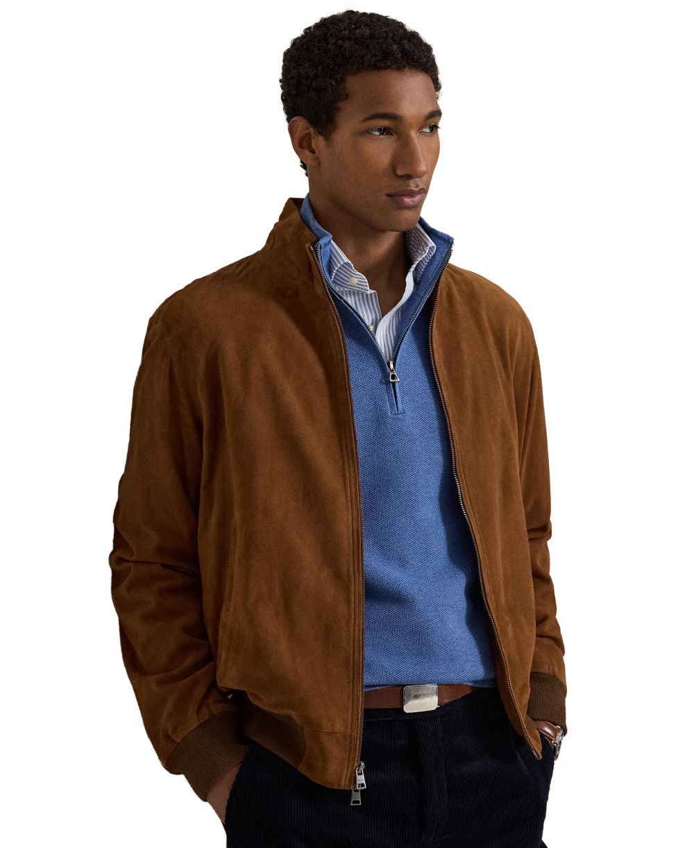 Men's Mesh-Knit Cotton Quarter-Zip Sweater