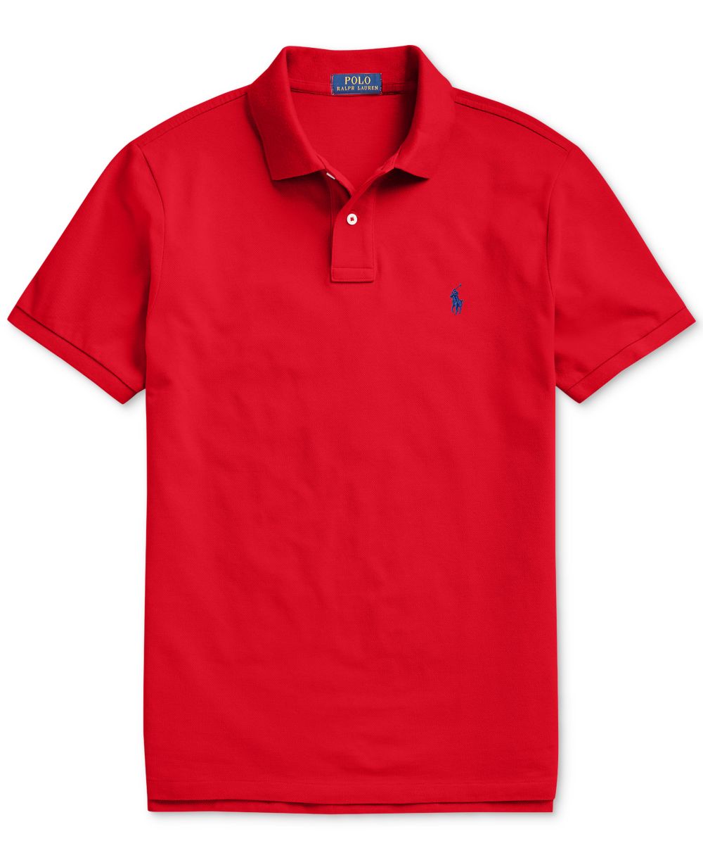 Men's Custom Slim-Fit Mesh Polo Shirt