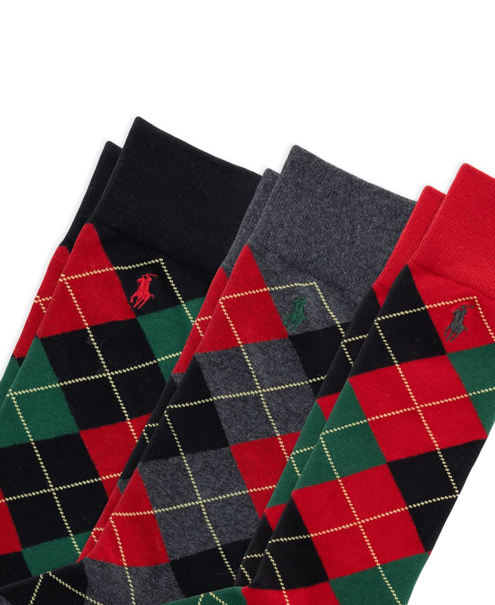 Men's 3-Pack Argyle Dress Socks