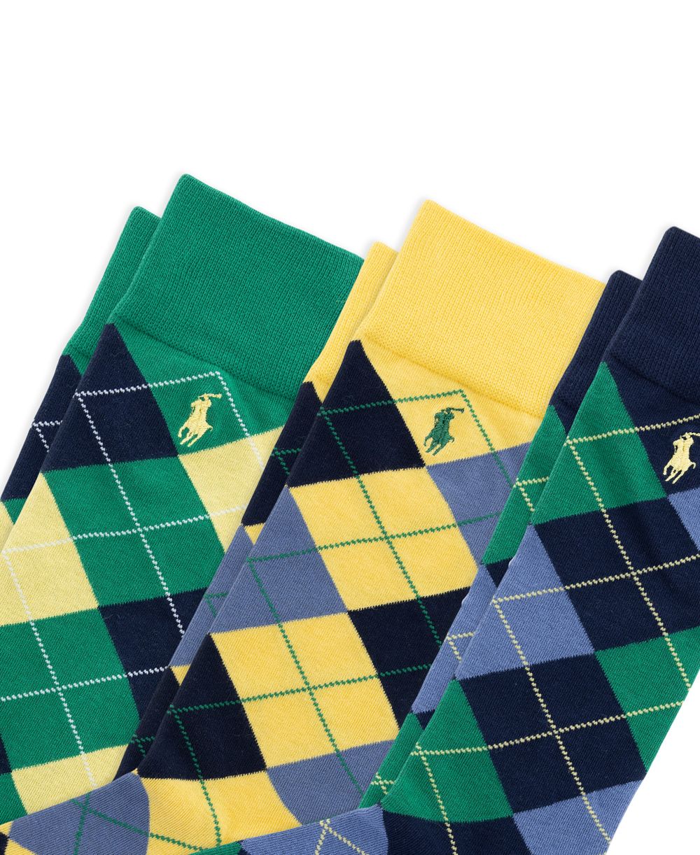 Men's 3-Pack Argyle Dress Socks