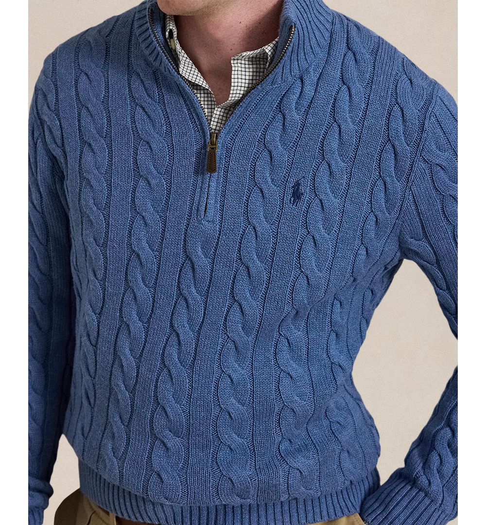Men's Cable-Knit Cotton Sweater