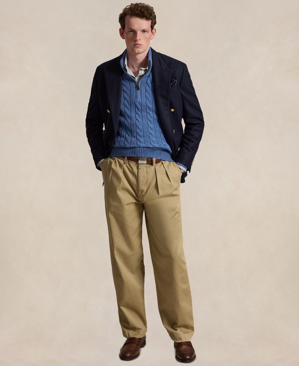 Men's Cable-Knit Cotton Sweater