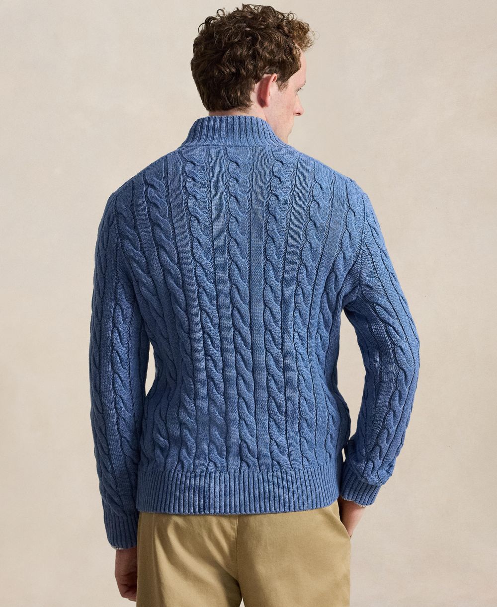Men's Cable-Knit Cotton Sweater