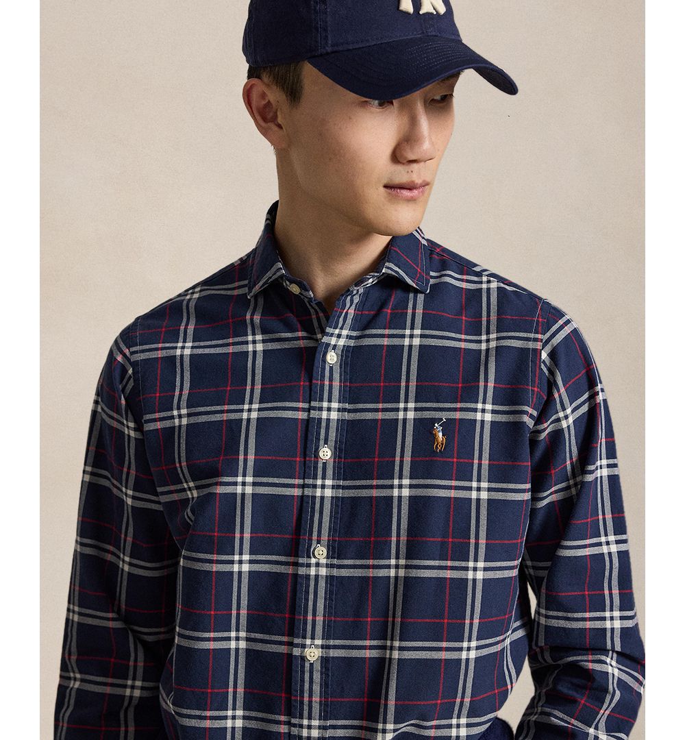 Men's Classic Fit Plaid Brushed Oxford Shirt