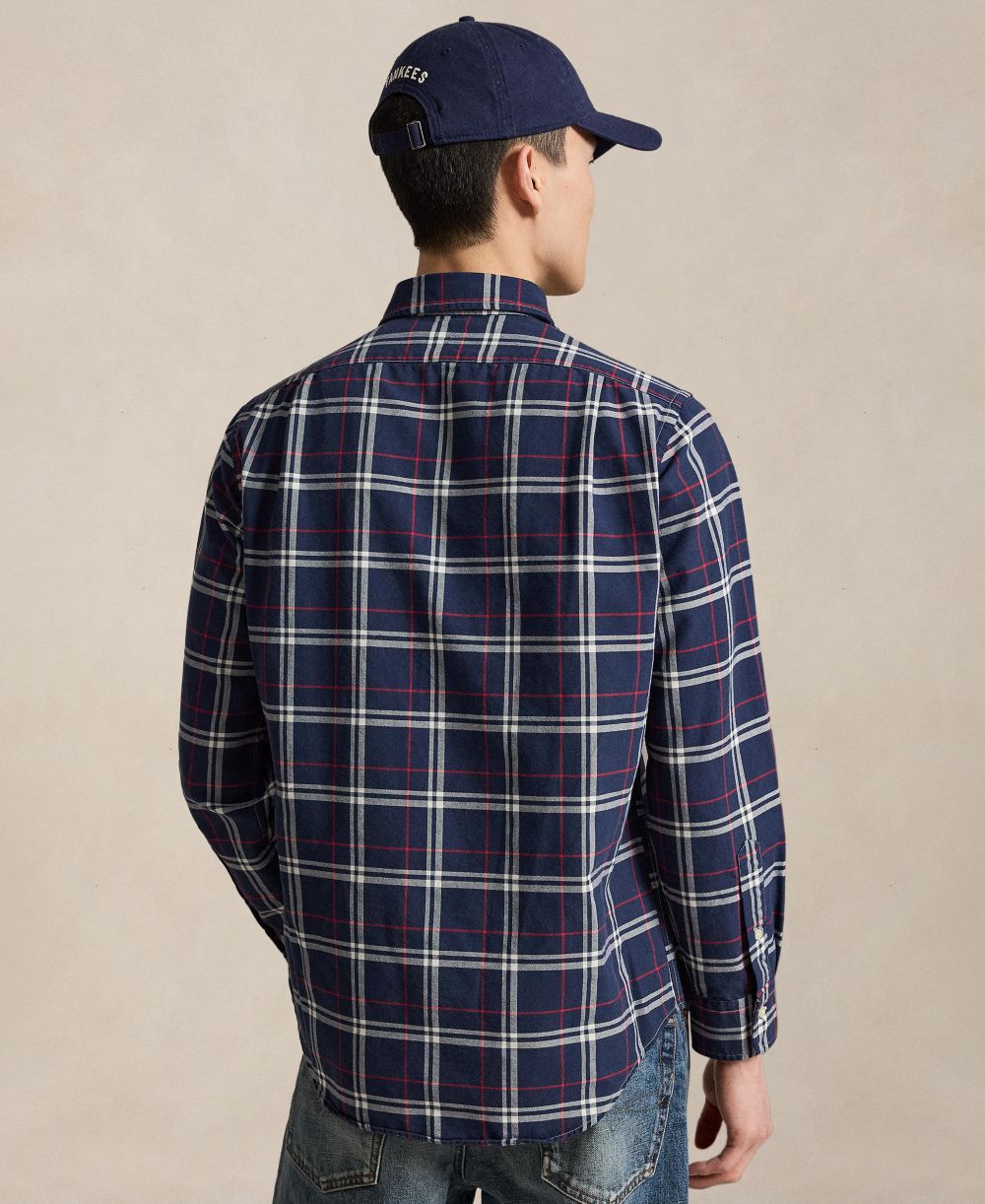 Men's Classic Fit Plaid Brushed Oxford Shirt