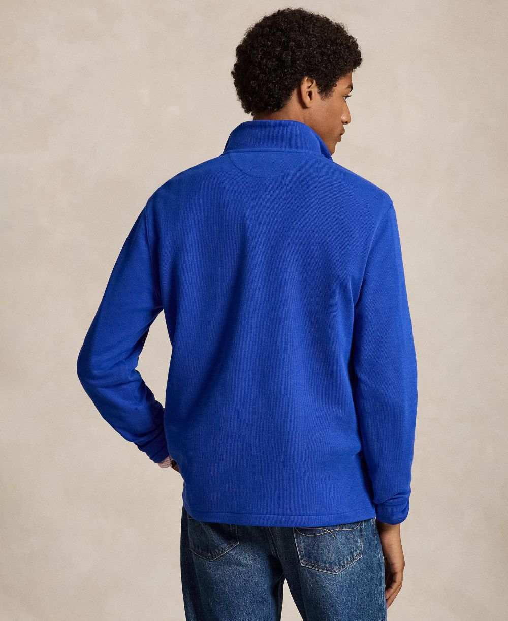 Men's Estate-Rib Cotton Quarter-Zip Sweater