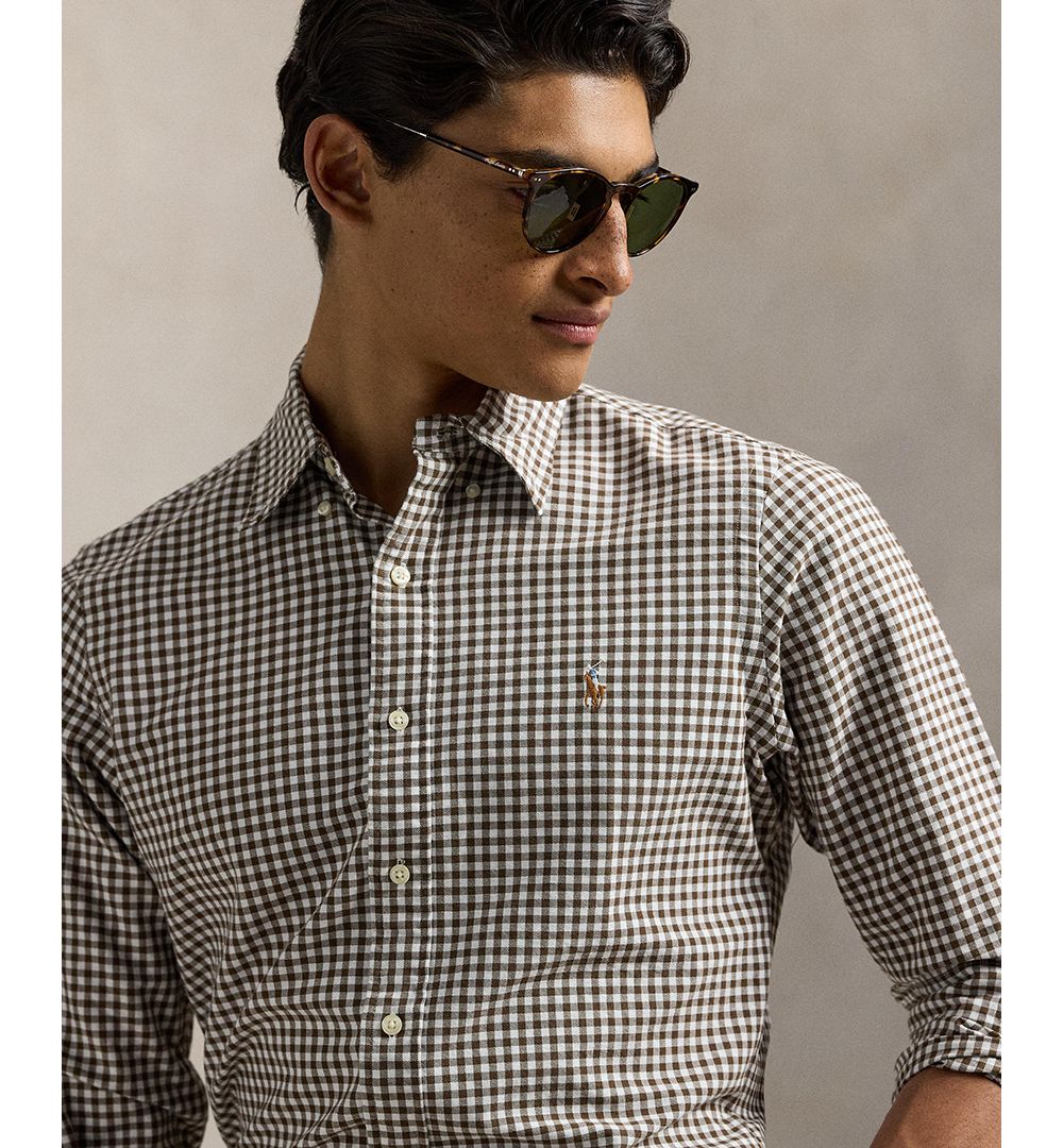 Men's Classic Fit Plaid Brushed Oxford Shirt