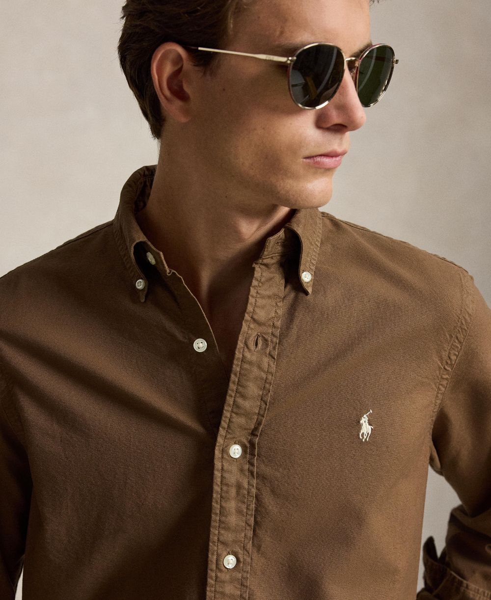 Men's Classic Fit Plaid Brushed Oxford Shirt
