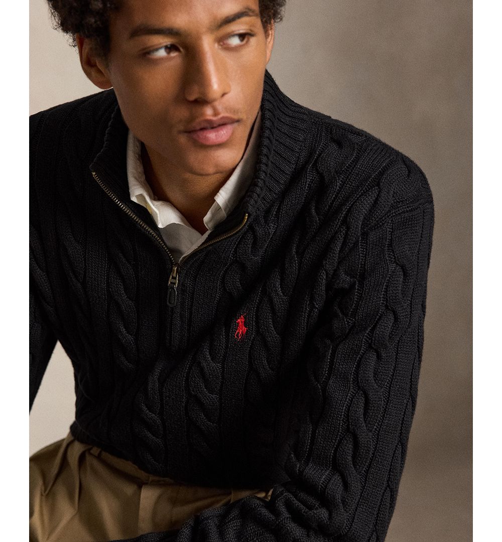 Men's Cable-Knit Cotton Sweater