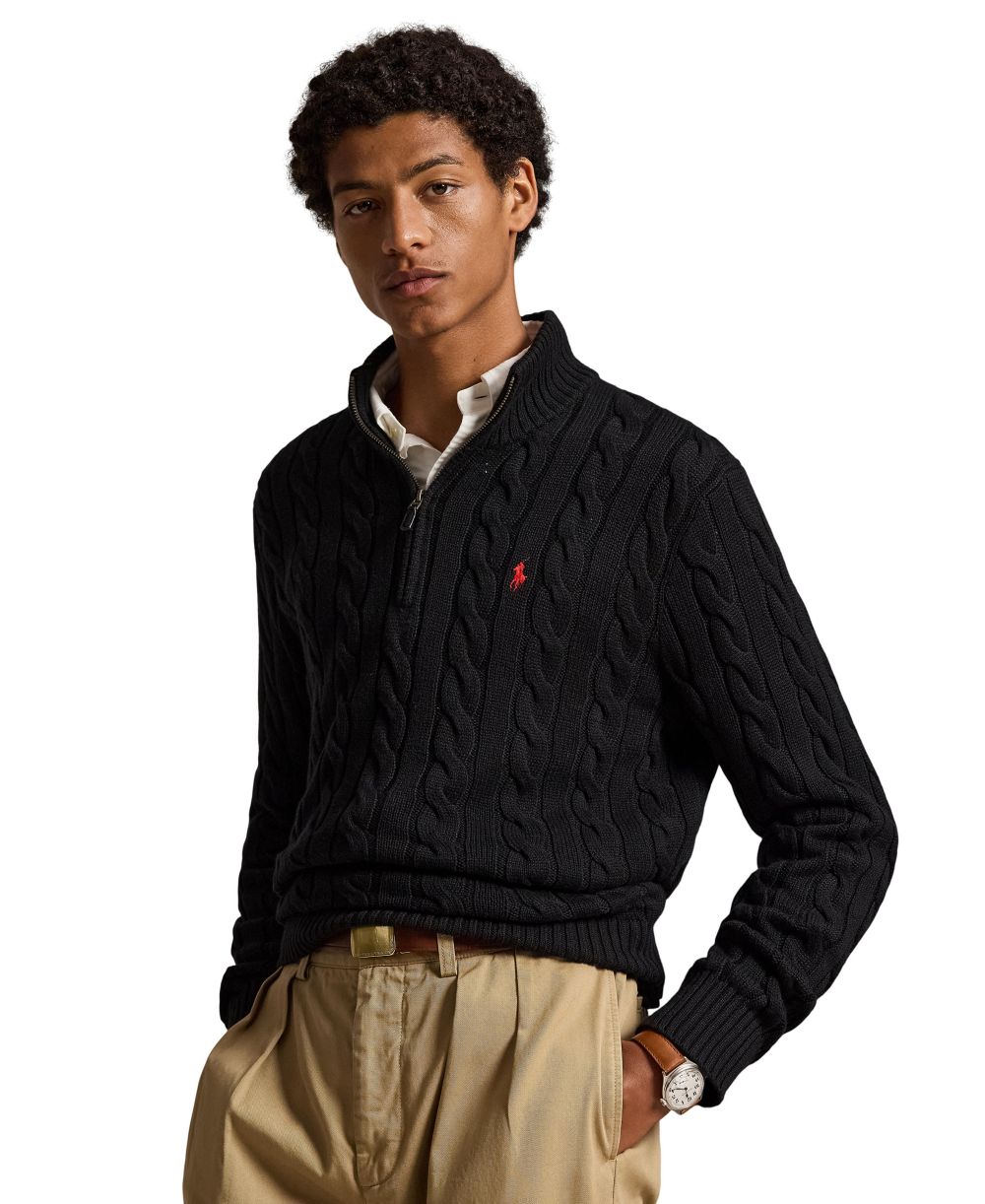 Men's Cable-Knit Cotton Sweater