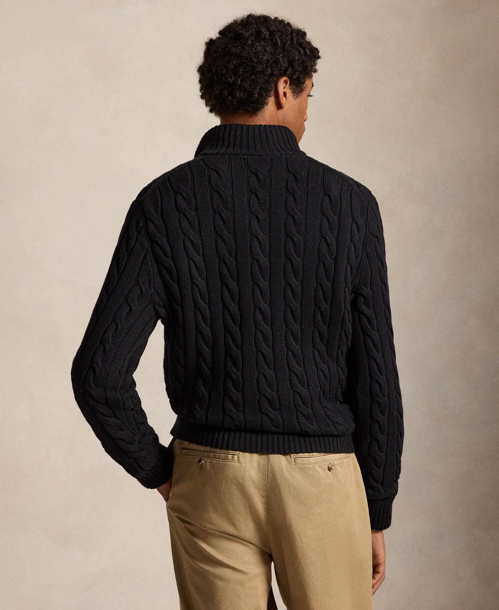 Men's Cable-Knit Cotton Sweater