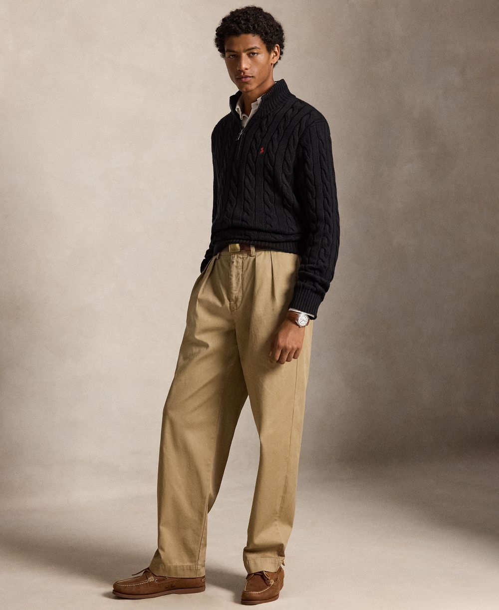 Men's Cable-Knit Cotton Sweater