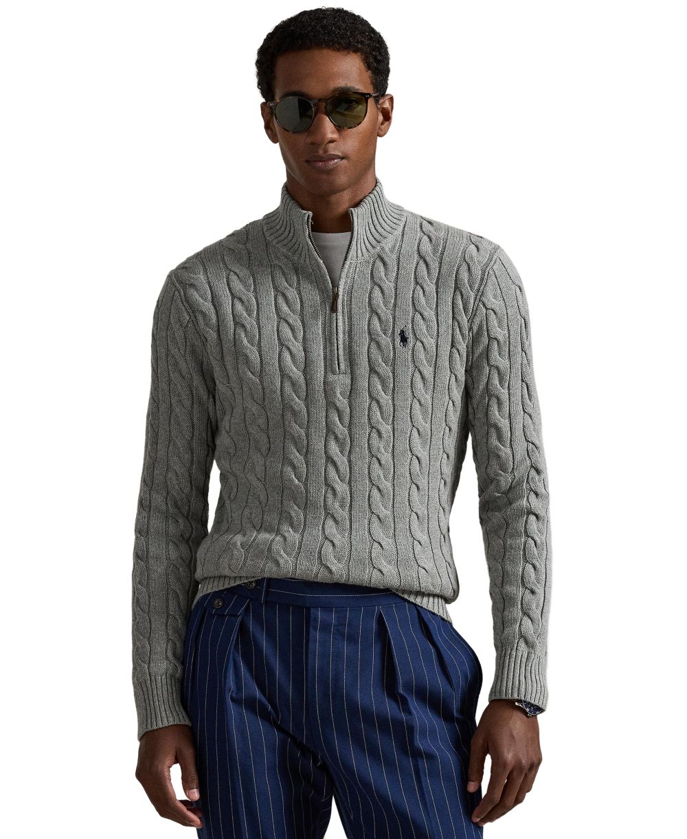 Men's Cable-Knit Cotton Sweater