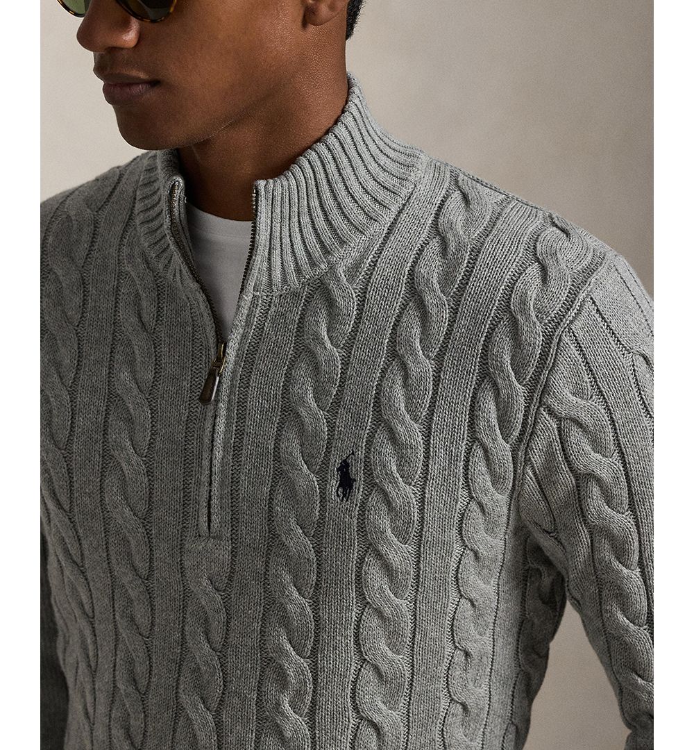 Men's Cable-Knit Cotton Sweater