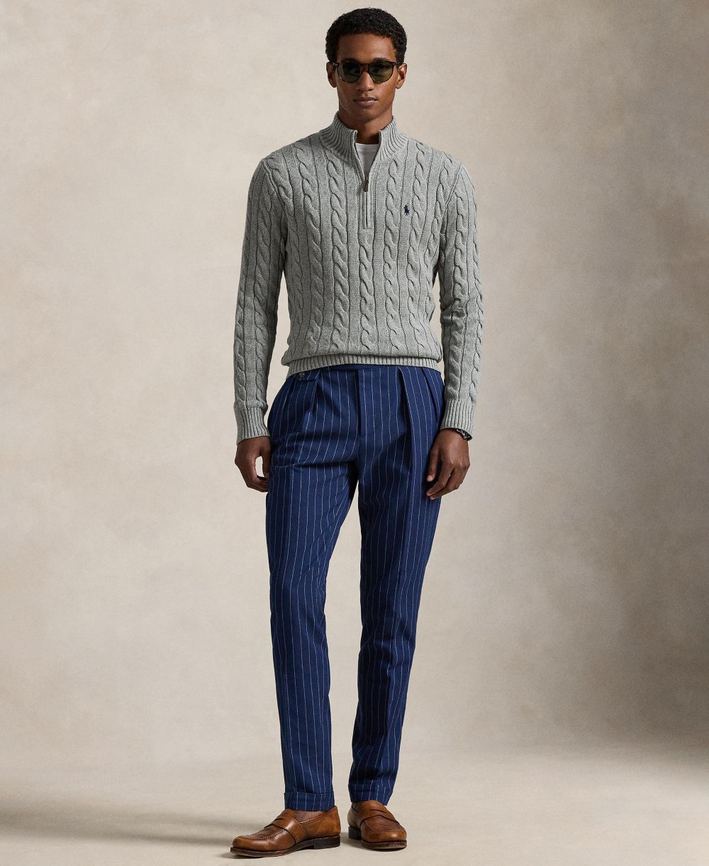 Men's Cable-Knit Cotton Sweater