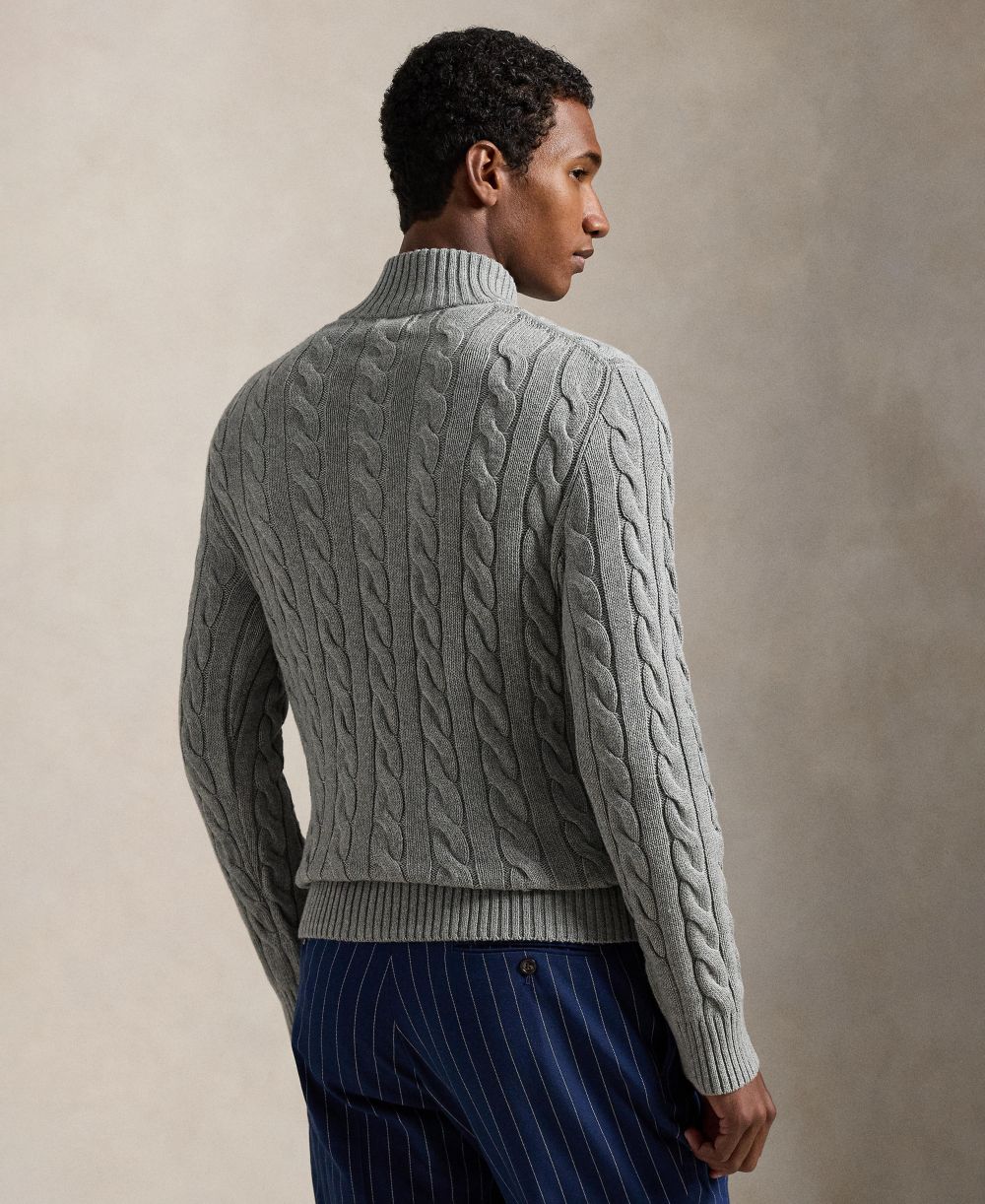 Men's Cable-Knit Cotton Sweater