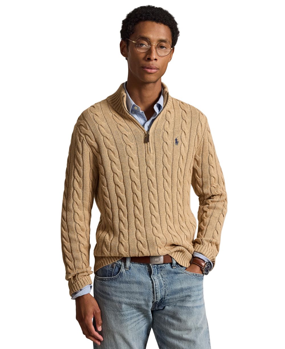 Men's Cable-Knit Cotton Sweater
