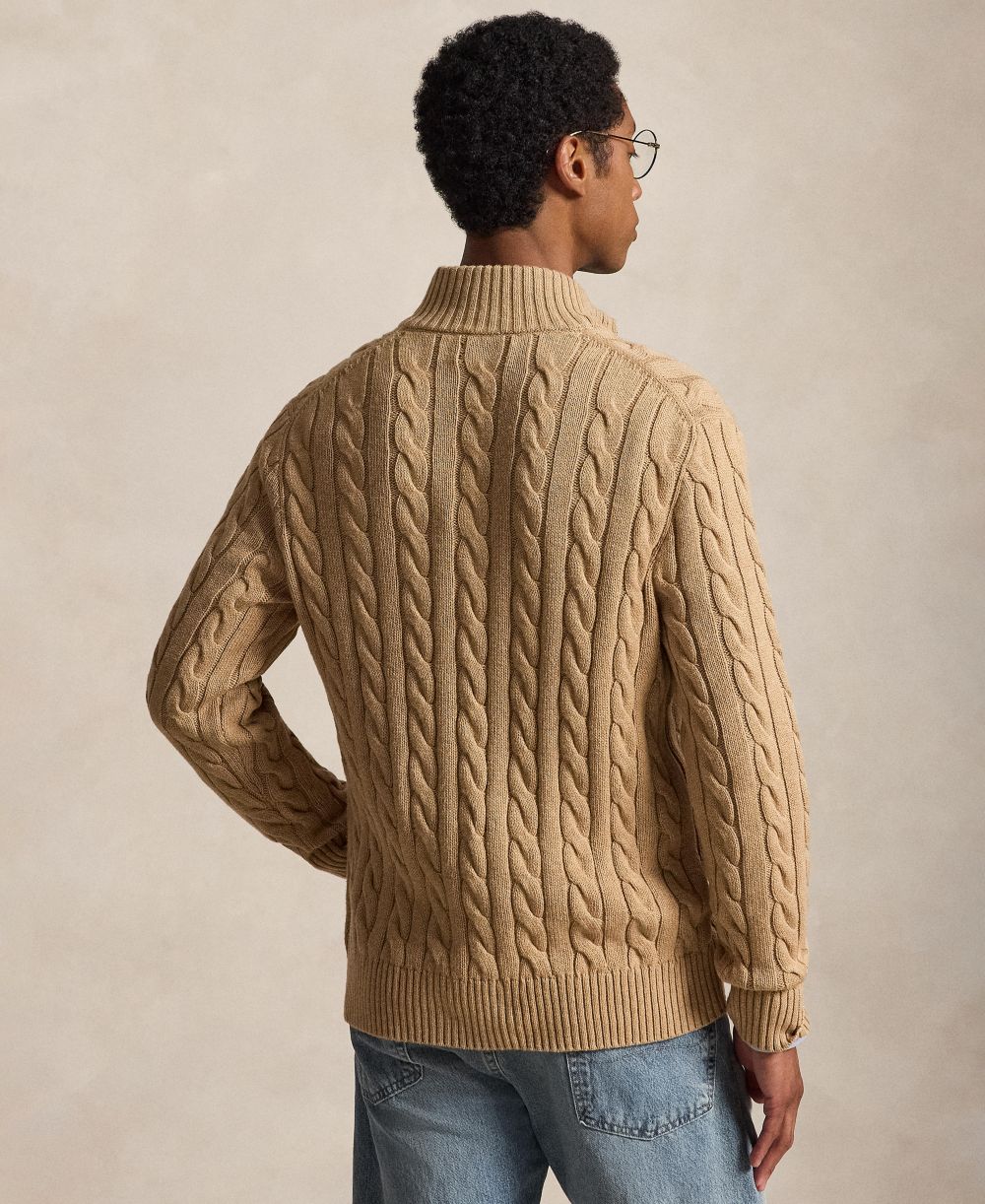 Men's Cable-Knit Cotton Sweater