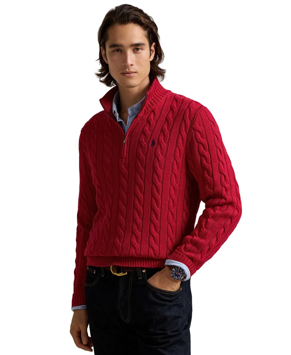 Men's Cable-Knit Cotton Sweater