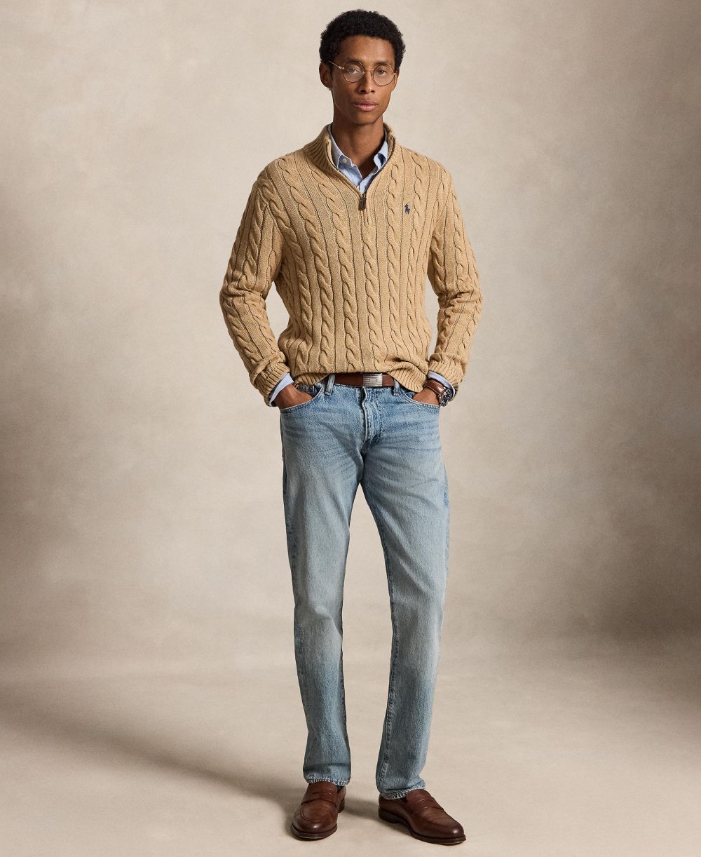 Men's Cable-Knit Cotton Sweater
