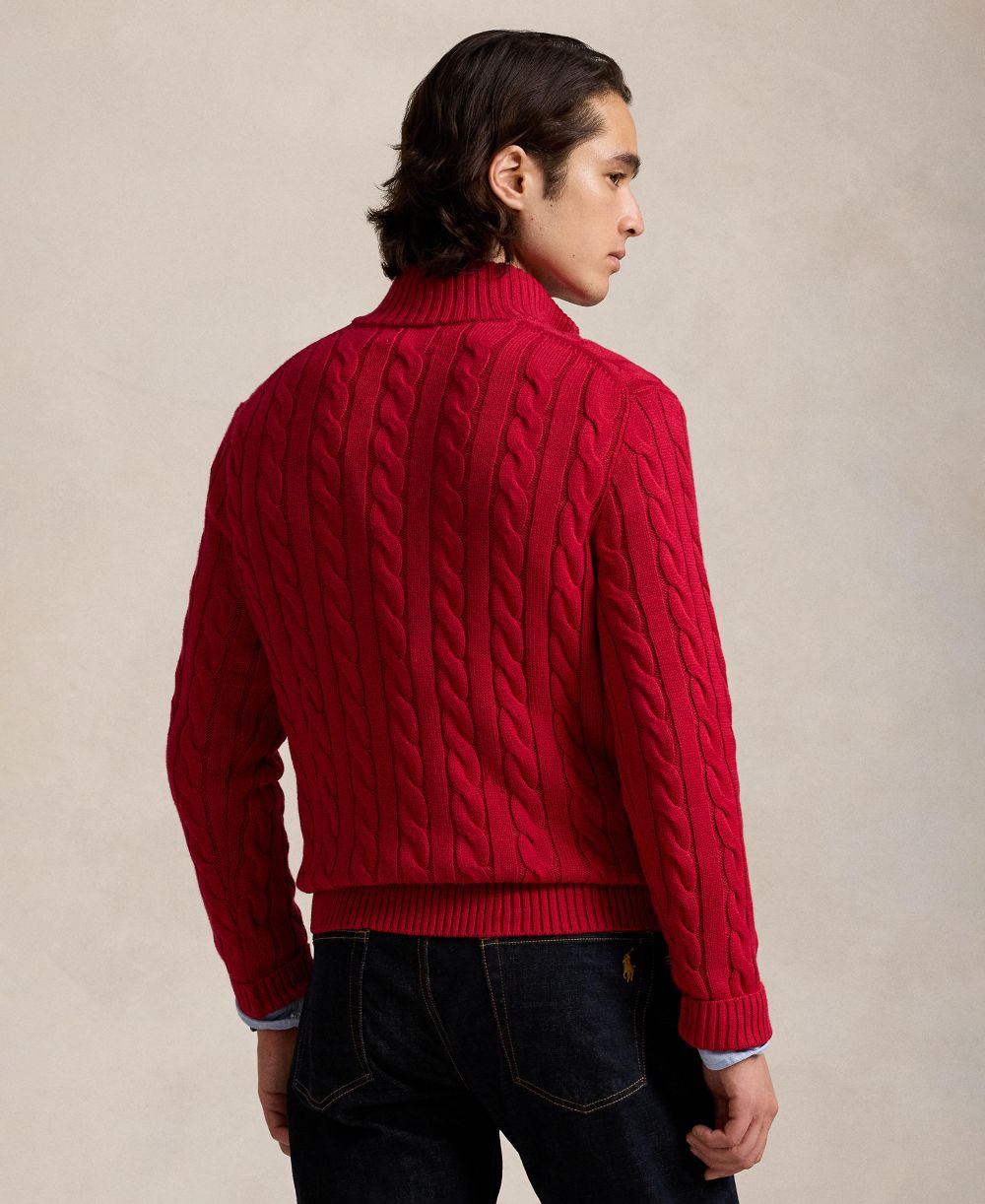 Men's Cable-Knit Cotton Sweater