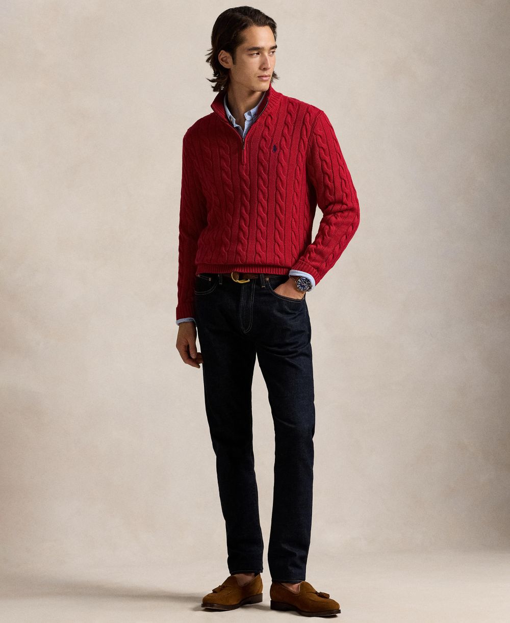Men's Cable-Knit Cotton Sweater
