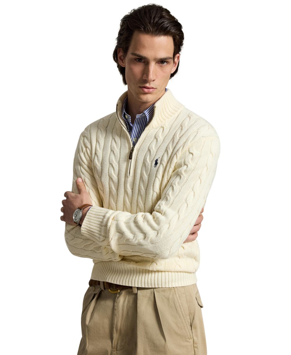 Men's Cable-Knit Cotton Sweater