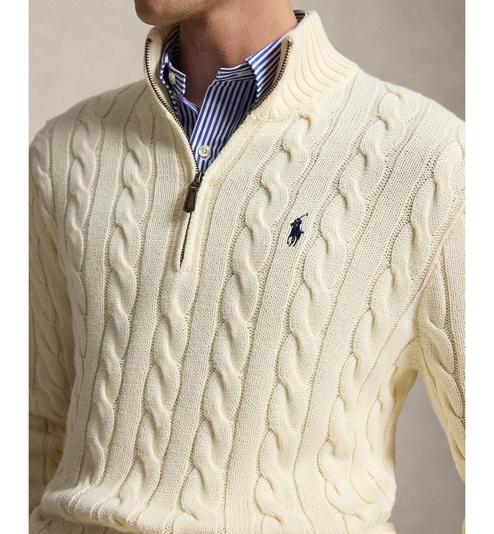 Men's Cable-Knit Cotton Sweater