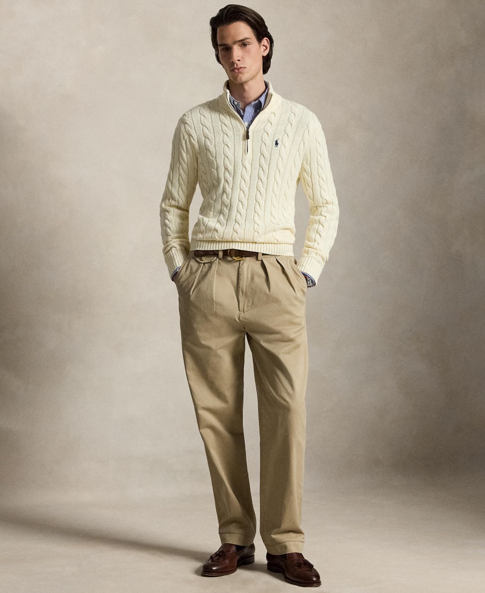 Men's Cable-Knit Cotton Sweater