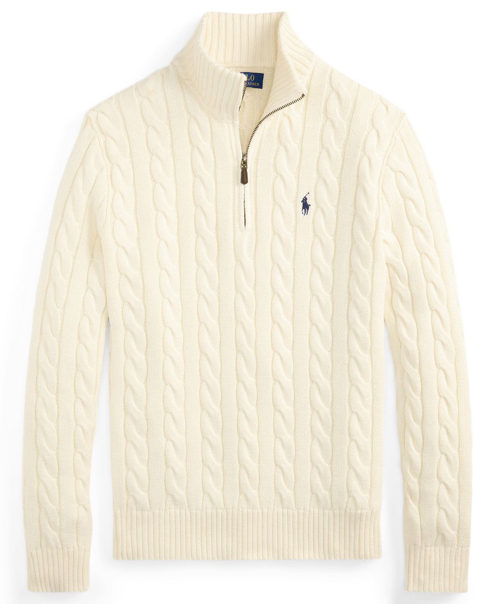 Men's Cable-Knit Cotton Sweater
