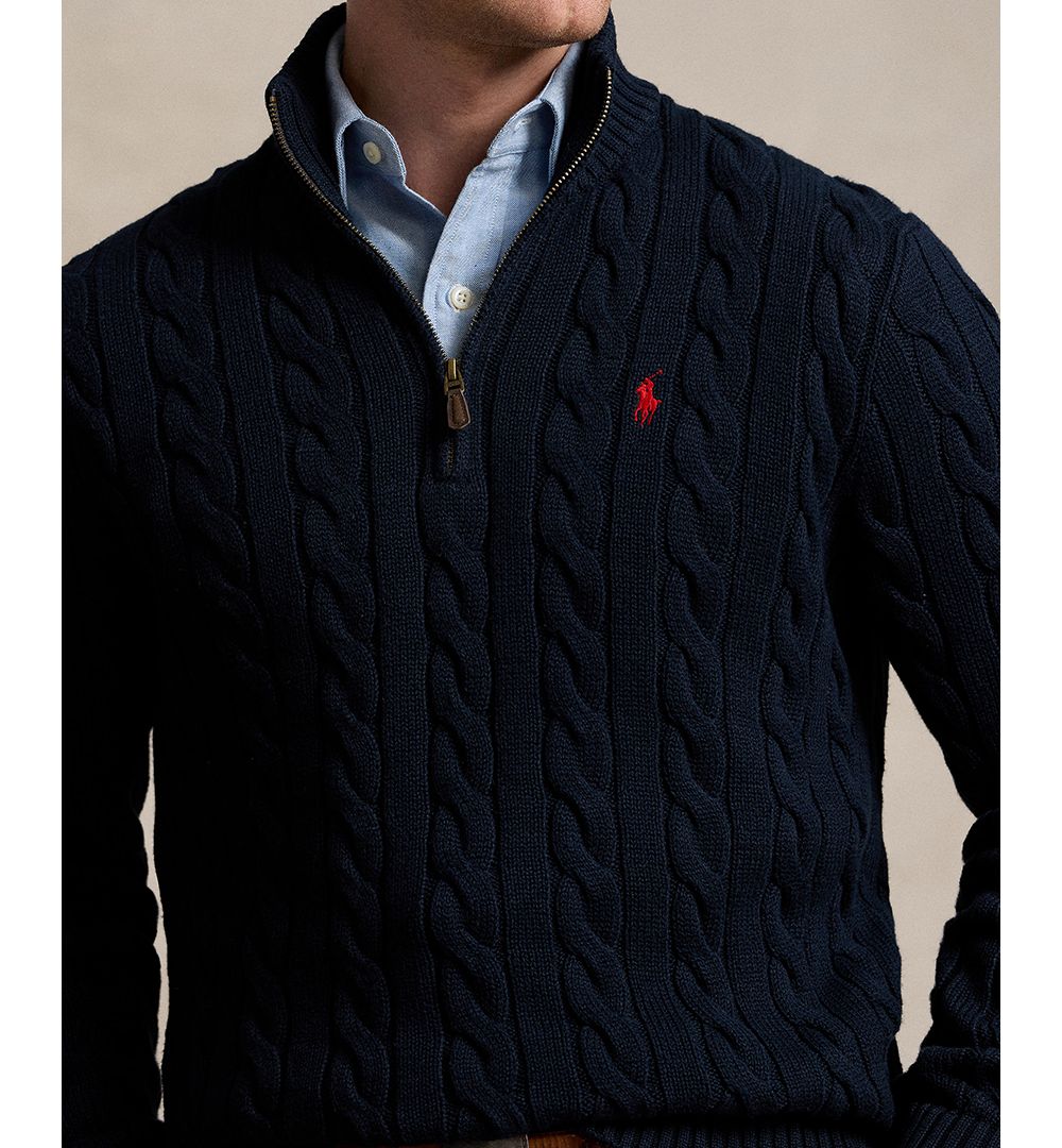 Men's Cable-Knit Cotton Sweater