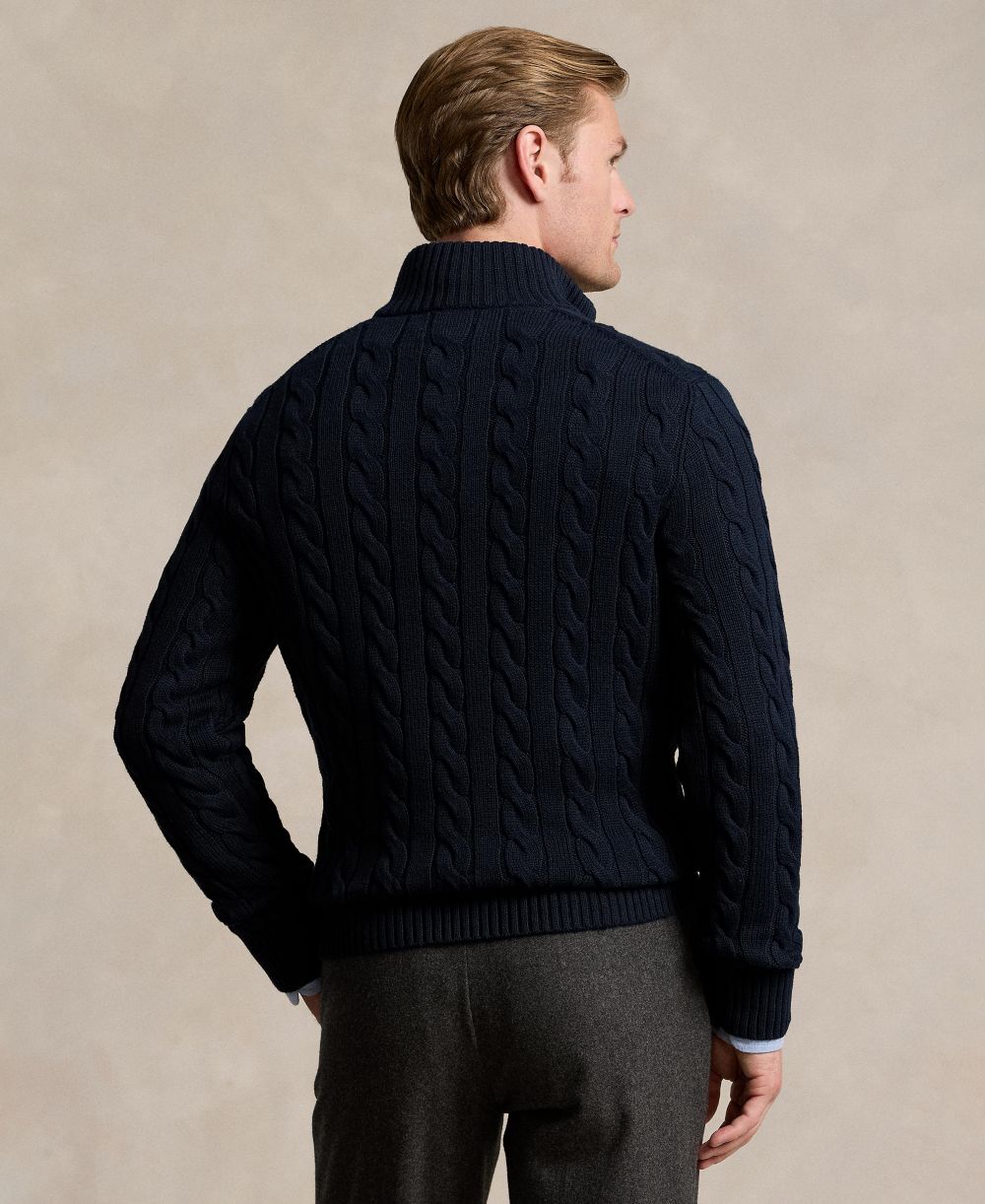 Men's Cable-Knit Cotton Sweater