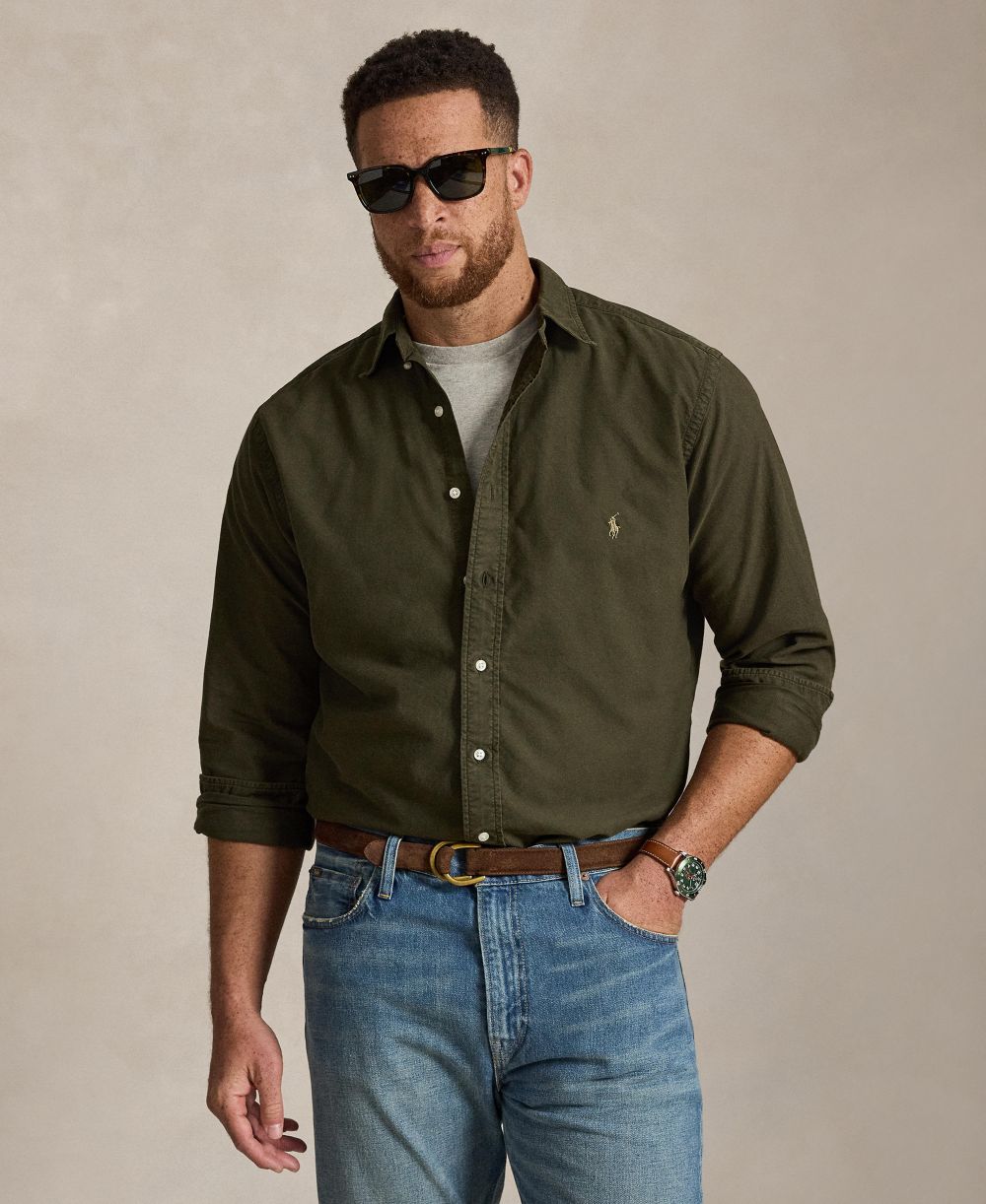 Men's Big & Tall Garment-Dyed Oxford Shirt