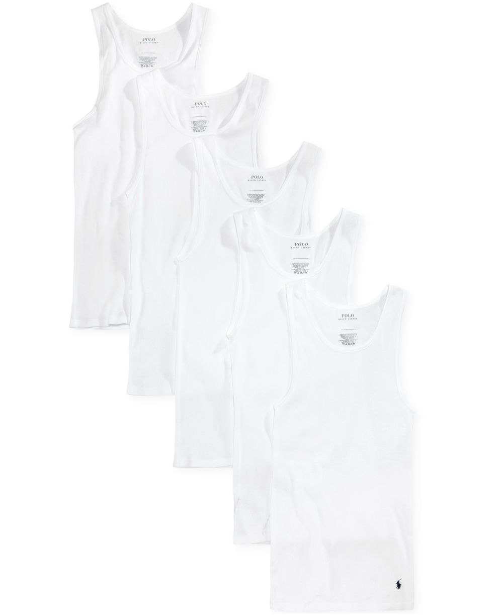 Men's 5-Pack Cotton Undershirt Tank Tops