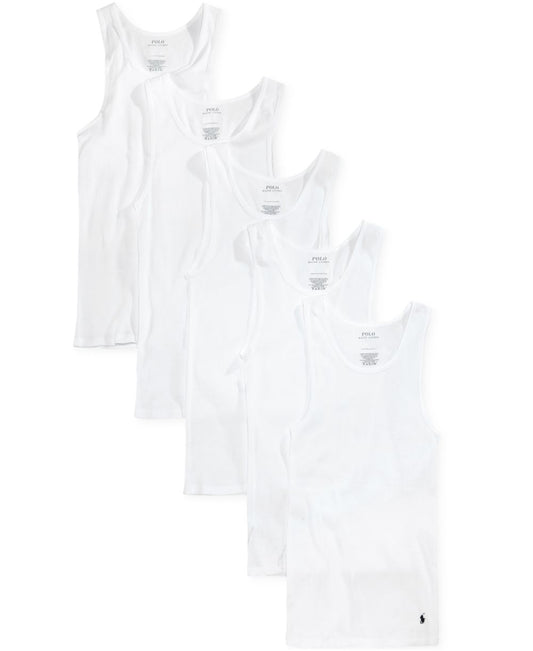 Men's 5-Pack Cotton Undershirt Tank Tops