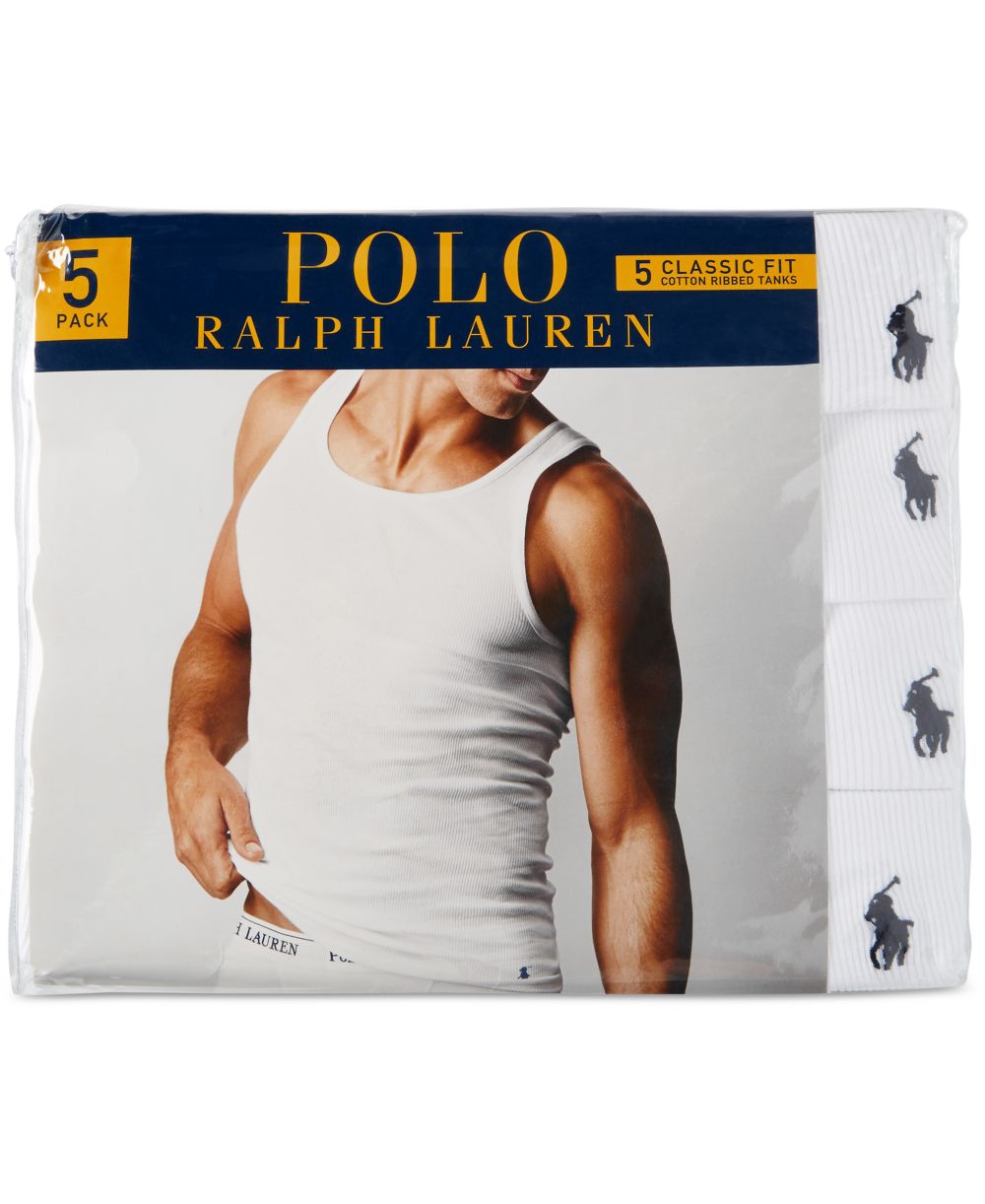 Men's 5-Pack Cotton Undershirt Tank Tops