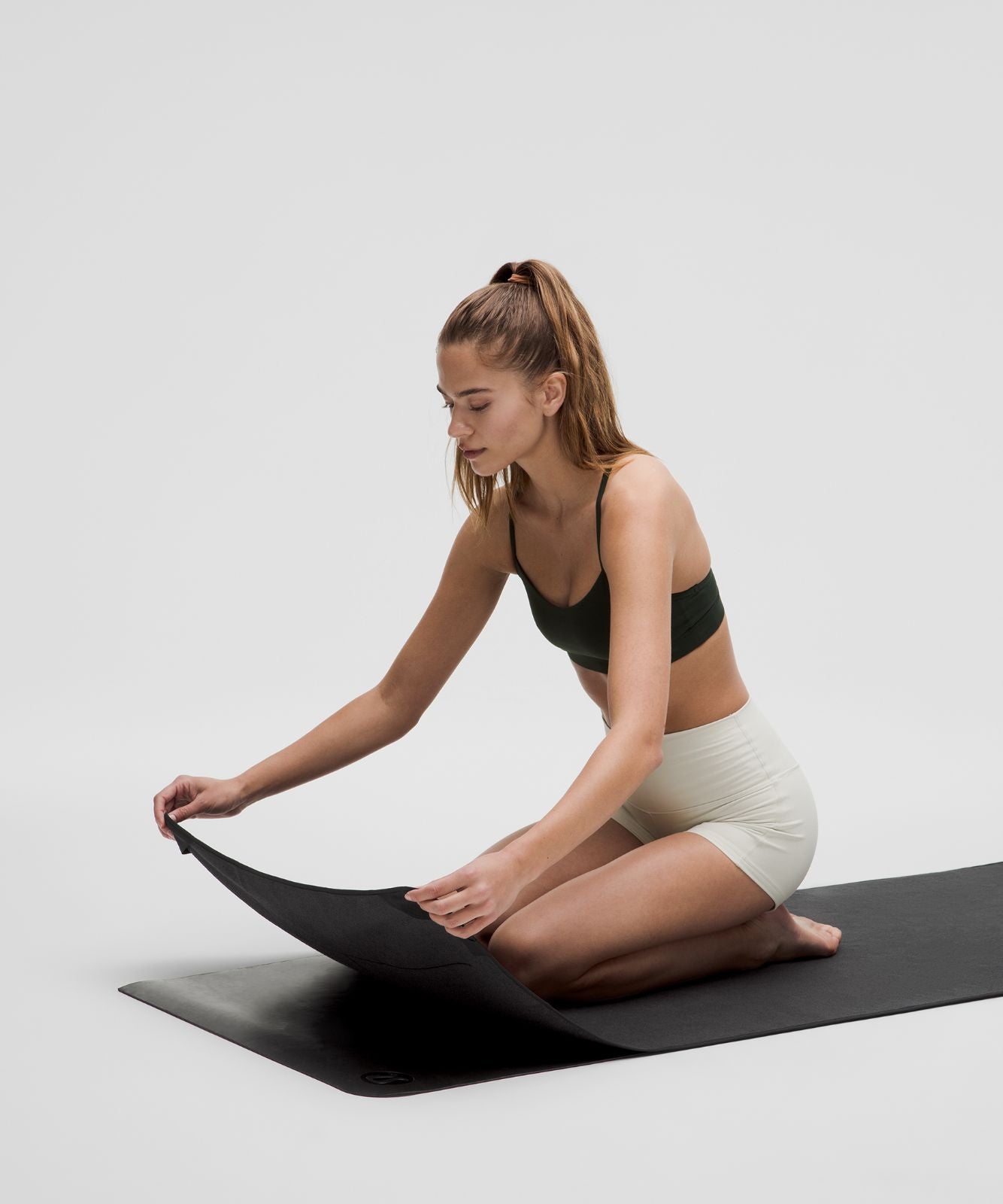 Yoga Mat Towel with Grip Black