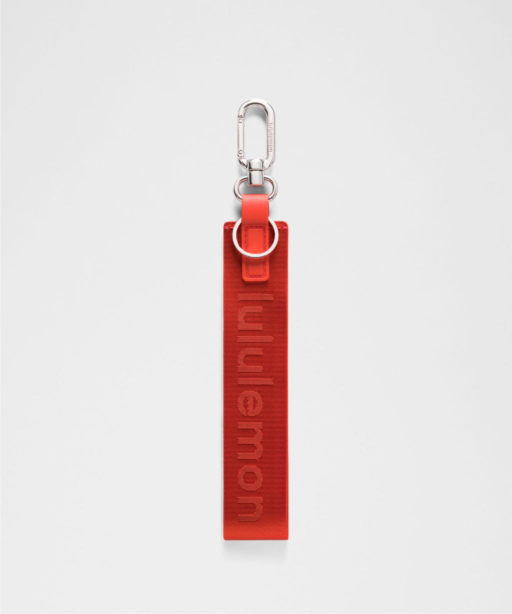 Never Lost Keychain Cherry Ember/Cranberry Charm/Silver