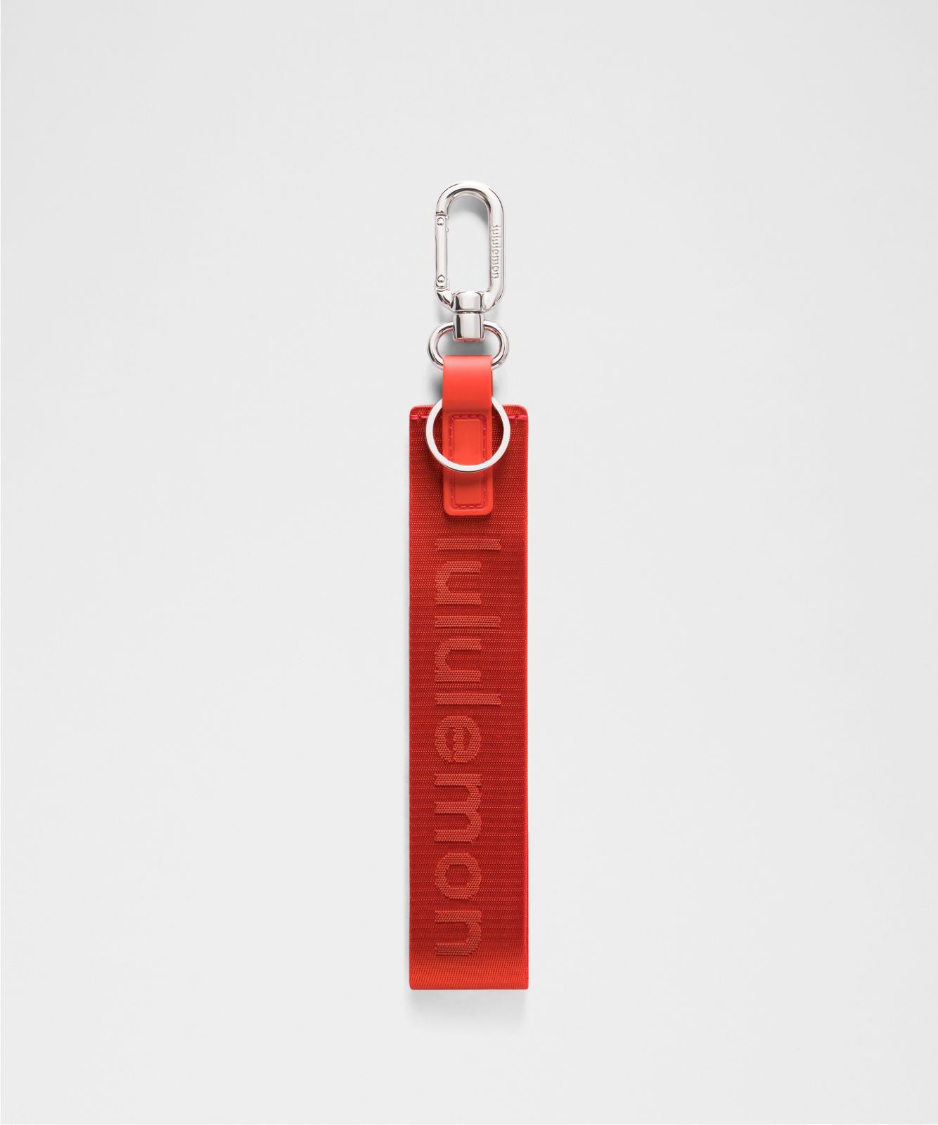 Never Lost Keychain Cherry Ember/Cranberry Charm/Silver