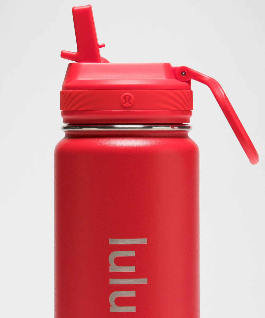 Back to Life Sport Bottle 24oz *Straw Lid Lululemon Red
