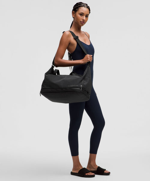 3-in-1 Gym Duffle Bag 30L Black/Traverse Grey