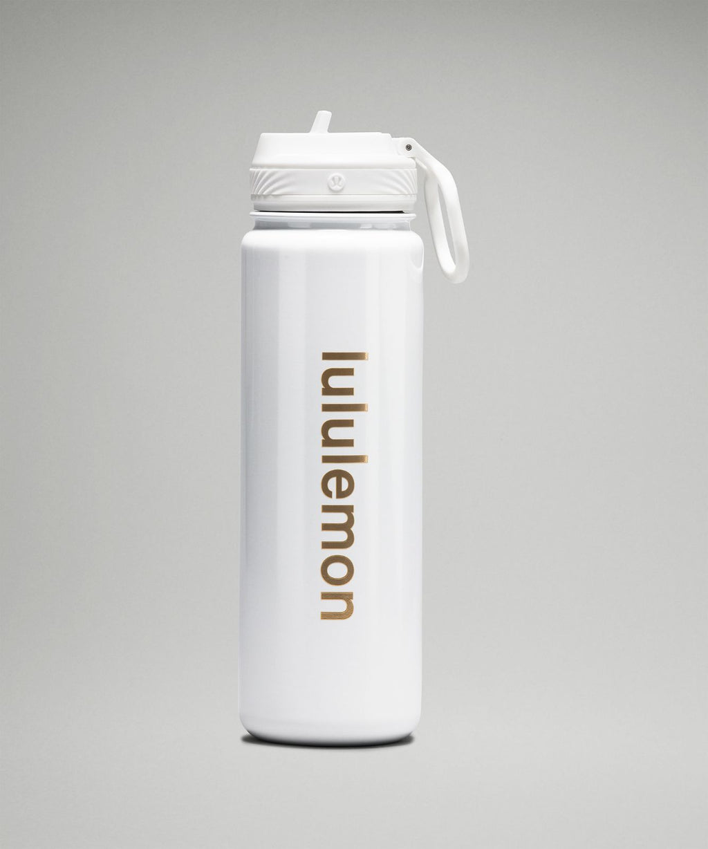 Back to Life Sport Bottle 24oz Straw Lid *Shine White