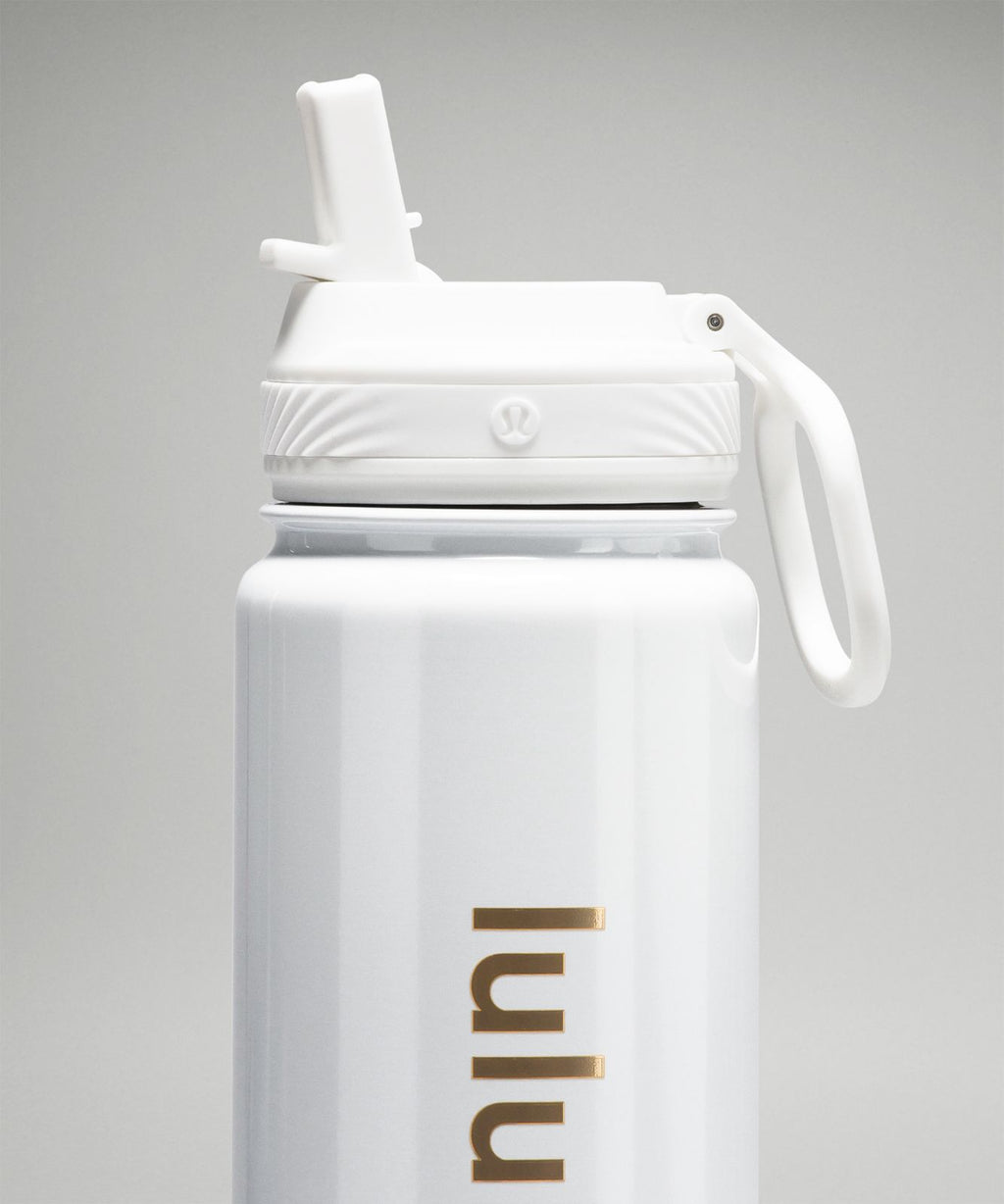 Back to Life Sport Bottle 24oz Straw Lid *Shine White