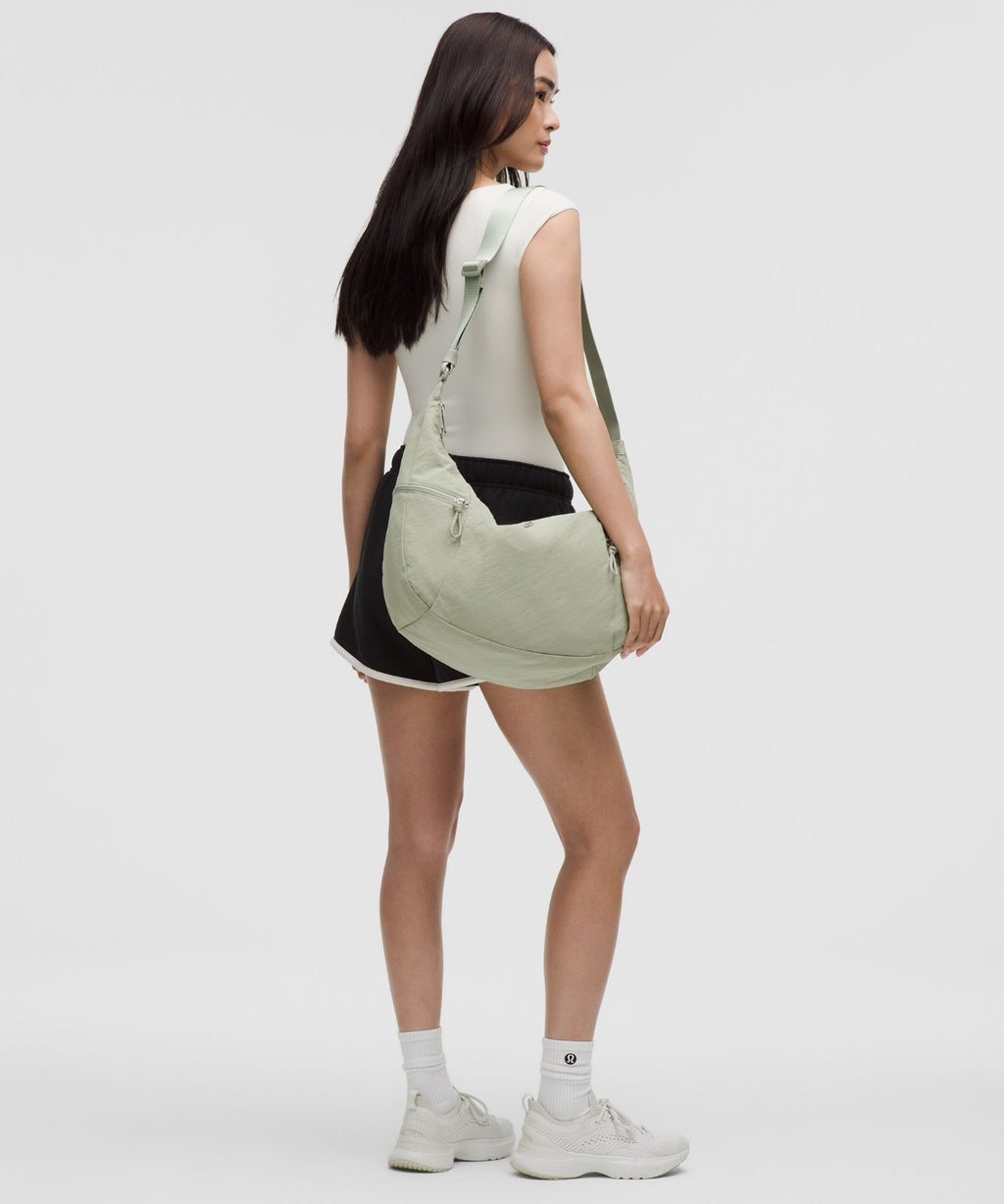 Large Slouchy Sling Bag 13L Fog Green